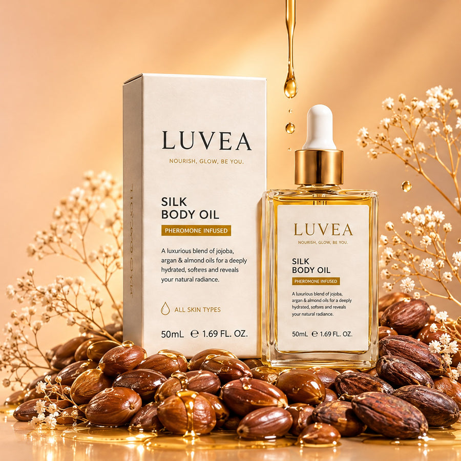 LUVEA Golden Silk Oil – Firms, Smooths, Silkens Dry, Aging, Crepey Skin